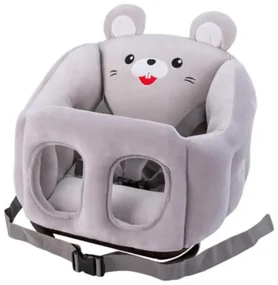 Fotoliu din plus multifunctional cu spatar si suport de picioare, Soricel, Gri, 40 cm, FPS-49