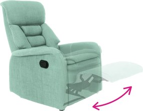 Fotoliu pentru relaxare, material textil mentol, KOMFY