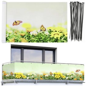 Paravan pentru balcon din plastic 500x85 cm Butterfly – Maximex