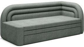 Canapea verde extensibilă/cu spațiu de depozitare cu tapițerie din chenille cu colț pe partea dreaptă 223 cm Fabillo – ELTAP