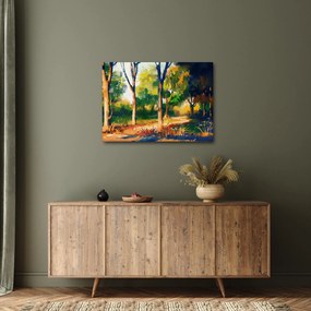 Tablou - Pădure de vară însorită, pictură (70x50 cm)