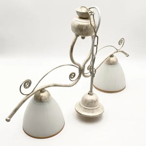 Lustră pe lanț RETRO 2xE27/60W/230V auriu/matină