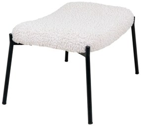 Taburet cu husă din blană artificială House Nordic Glasgow, alb