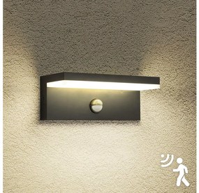 Brilagi-LED Aplica de exterior cu senzor TESSI LED/10W/230V neagră IP54