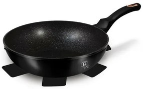Tigaie Wok cu suprafața marmură Berlinger Haus Black Rose Collection, 30 cm
