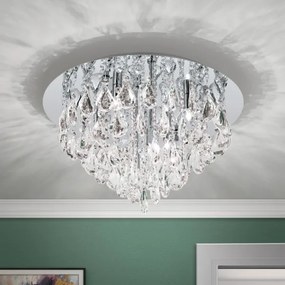 Plafonieră de cristal Orion DLU 2516/45 CELESTE 6xG9/40W/230V d. 45 cm crom