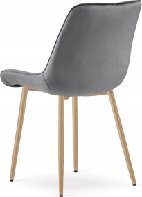 Gri scaun bucatarie BERA din catifea