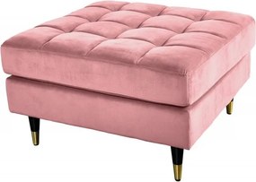 Taburete elegant Cozy Velvet 80cm, catifea roz