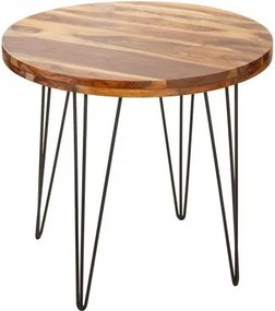 Masa rotunda din lemn Makassar 80cm Sheesham