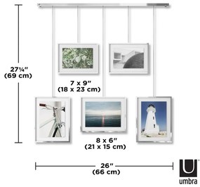 Rame argintii de suspendat 5 buc. din metal 70x80 cm Exhibit – Umbra