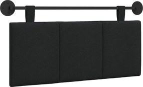 vidaXL Cap de pat suspendat Pe perete Negru 110 x 55 x 5 cm țesătură