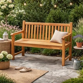 Bancă de grădină DIVERO 2 locuri robustă 120 cm