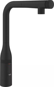 Baterie bucatarie cu dus extractibil Grohe Essence SmartControl 1 tip de jet negru mat Phantom Black