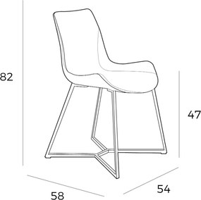 Scaun tapitat design italian Boston AC-F3217