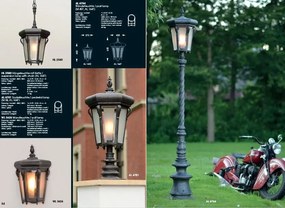 Stalp iluminat exterior din fier forjat, inaltime 86,2cm, AL6781
