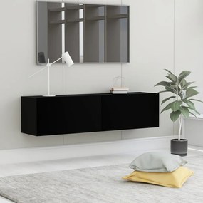 vidaXL Comodă TV, negru, 120 x 30 x 30 cm, lemn prelucrat