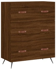 827827 vidaXL Comodă cu sertare, stejar maro, 69,5x34x90 cm, lemn prelucrat