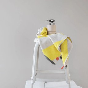 Prosoape galbene 2 buc. din bumbac organic din frotir 40x55 cm Diagonal – Mette Ditmer Denmark