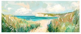 Tablou 60x150 cm Gouache Sea – Styler