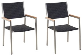 Set scaune 2 buc. Grosso (negru) (ratan). 1011517