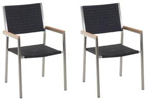 Set scaune 2 buc. Grosso (negru) (ratan). 1011517