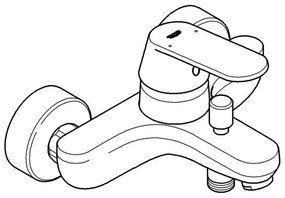 GROHE 32831000 - Baterie pentru cadă EUROSMART COSMOPOLITAN DN 15, crom lucios