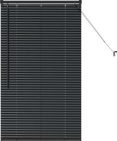 vidaXL Jaluzele venetiene Manual Negru 130 x 80 cm Aluminiu