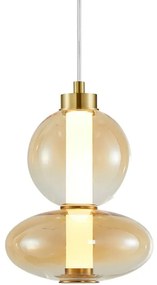 Lustră LED pe cablu DAPHNE LED/12W/230V auriu