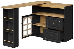 Dulap sideboard rotativ 360°, Negru | Aosom Romania