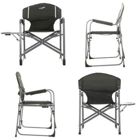 Scaun pliabil de camping cu masă și suport pentru băuturi