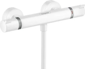Baterie dus termostatata Hansgrohe Ecostat Comfort alb mat