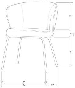 Set de scaune de sufragerie bej 2 buc. tapițat Admit – WOOOD