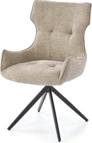 Scaun K573, bej/negru, stofa clasica/otel, 55x64x88 cm