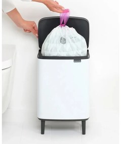 Cos de gunoi Brabantia Bo Small Hi 1006647, 12 L, Deschidere lina si silentioasa, Baza antiderapanta, Alb
