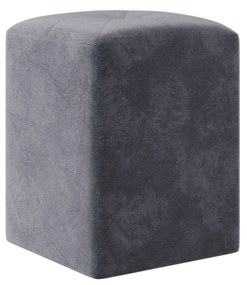 Taburet Tapitat Talin, Cenusiu, Stofa, L 35 x l 35 x H 45 cm