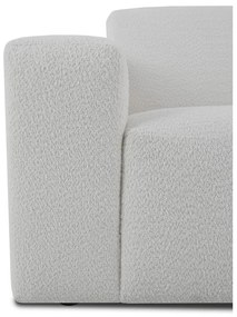 Colțar alb cu tapițerie din stofă bouclé (în formă de "U") Roxy – Scandic