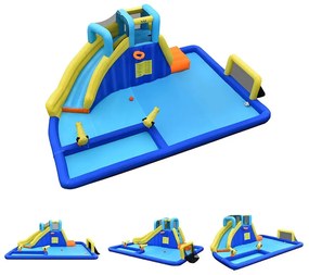 Parc de aventură acvatic gonflabil cu teren de fotbal