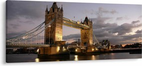 Tablou - Tower Bridge la noapte (120x50 cm)