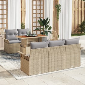 vidaXL Set de canapele pentru grădină Manual 6 pcs bej și gri deschis