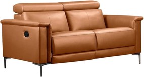 Canapea maro cu tapițerie din imitație de piele 160 cm Lund – Støraa