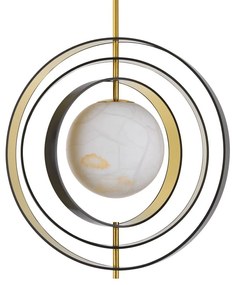 Lustra suspendata design LUX Pearl, auriu 115029 HZ