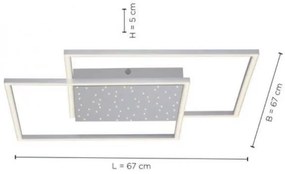 Lustră LED aplicată dimabilă YUKI LED/49W/230V Paul Neuhaus 6024-55 + telecomandă