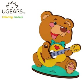 Ursulet - Puzzle 3D de colorat pentru copii