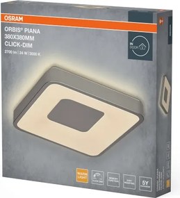 Osram - Plafonieră LED dimerizabilă ORBIS PIANA LED/24W/230V 38x38 cm argintiu.