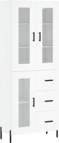 vidaXL Dulap înalt, alb, 69,5x34x180 cm, lemn compozit