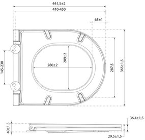 Capac wc softclose slim, teracota, Sapho Isvea INFINITY Teracota