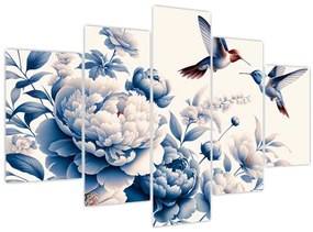 Tablou - Colibri deasupra florii (150x105 cm)