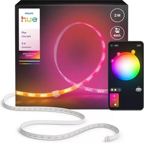 Philips - Set de extensie LED dimabil pentru bandă Hue FLUX, 2 m, 19,5 W, 24 V, 2200–6500 K
