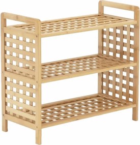 Pantofar SOVETO TYP 2, bambus natural, lemn bambus lacuit, 60x28x55 cm