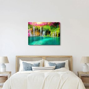 Tablou - Cascada, Lacurile Plitvice, Croația (70x50 cm)